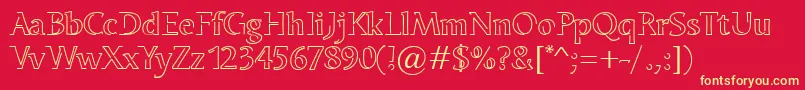 OdenseNeon Font – Yellow Fonts on Red Background
