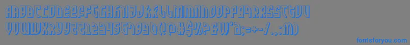 Zonerider3D Font – Blue Fonts on Gray Background