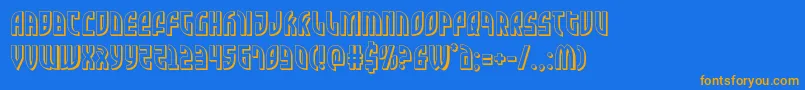 Подробнее о шрифте Zonerider3D Шрифт Zonerider3D – оранжевые шрифты на синем фоне