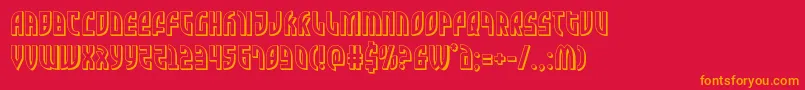 Zonerider3D Font – Orange Fonts on Red Background