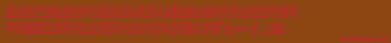 Zonerider3D Font – Red Fonts on Brown Background