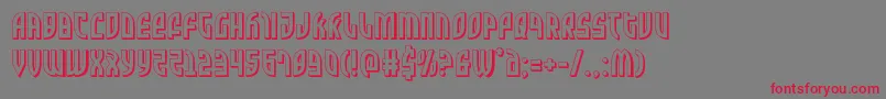フォントZonerider3D – 赤い文字の灰色の背景