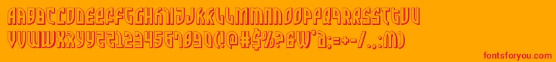 Zonerider3D Font – Red Fonts on Orange Background