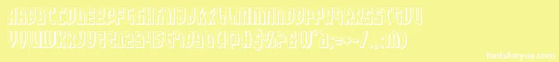 Zonerider3D Font – White Fonts on Yellow Background