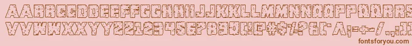 Kcommandorid3 Font – Brown Fonts on Pink Background