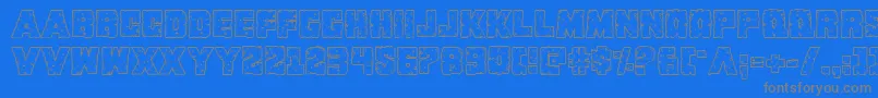 Kcommandorid3 Font – Gray Fonts on Blue Background