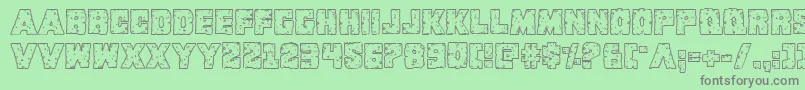 Kcommandorid3 Font – Gray Fonts on Green Background