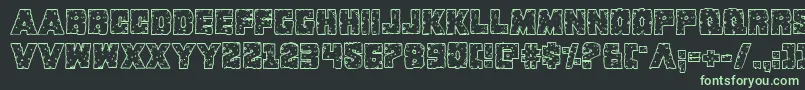 Kcommandorid3 Font – Green Fonts on Black Background