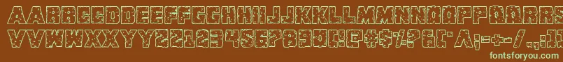 Kcommandorid3 Font – Green Fonts on Brown Background