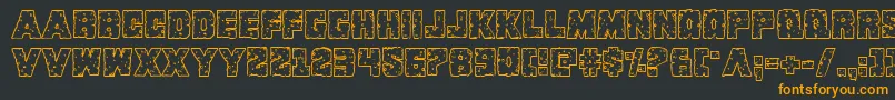 Kcommandorid3 Font – Orange Fonts on Black Background