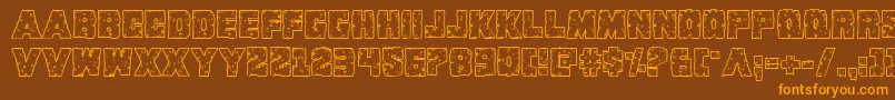 Kcommandorid3 Font – Orange Fonts on Brown Background