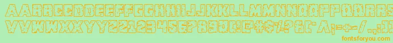 Kcommandorid3 Font – Orange Fonts on Green Background