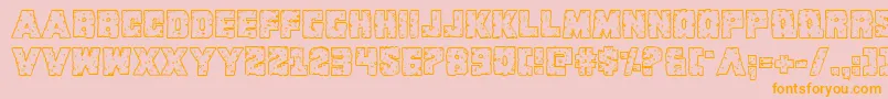 Kcommandorid3 Font – Orange Fonts on Pink Background