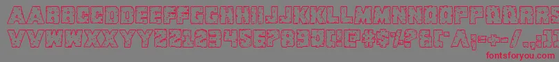 Kcommandorid3 Font – Red Fonts on Gray Background