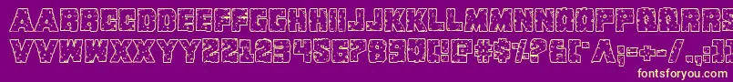 Kcommandorid3 Font – Yellow Fonts on Purple Background