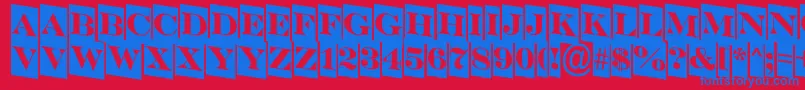 フォントSerifertitulcmdnRegular – 赤い背景に青い文字