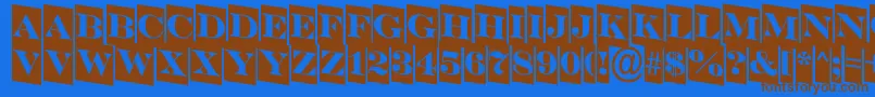 SerifertitulcmdnRegular Font – Brown Fonts on Blue Background