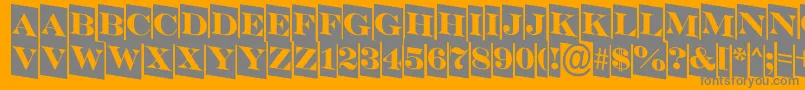 SerifertitulcmdnRegular Font – Gray Fonts on Orange Background