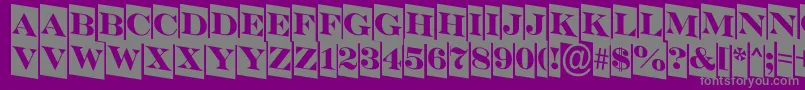 SerifertitulcmdnRegular-Schriftart – Graue Schriften auf violettem Hintergrund