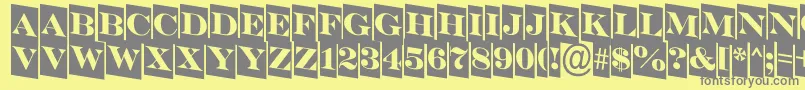 SerifertitulcmdnRegular Font – Gray Fonts on Yellow Background