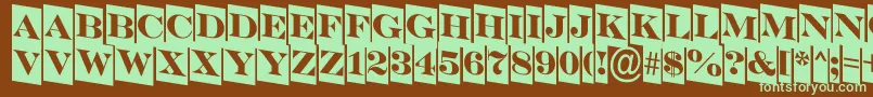 SerifertitulcmdnRegular Font – Green Fonts on Brown Background