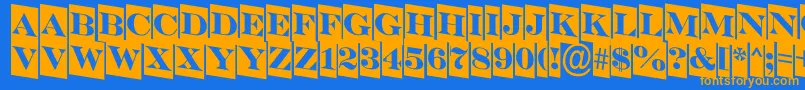 SerifertitulcmdnRegular Font – Orange Fonts on Blue Background