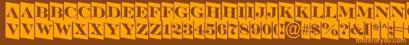 SerifertitulcmdnRegular Font – Orange Fonts on Brown Background