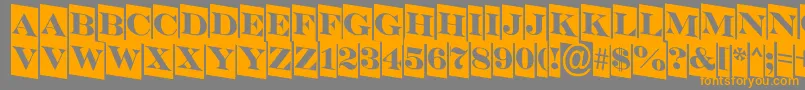 SerifertitulcmdnRegular Font – Orange Fonts on Gray Background