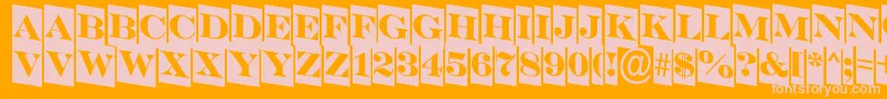 SerifertitulcmdnRegular Font – Pink Fonts on Orange Background