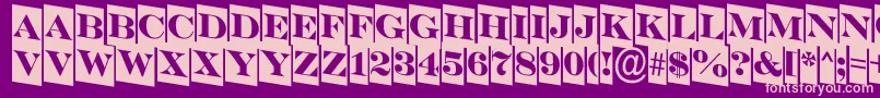 SerifertitulcmdnRegular Font – Pink Fonts on Purple Background