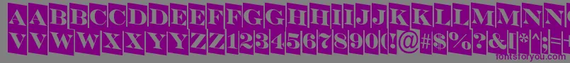 SerifertitulcmdnRegular Font – Purple Fonts on Gray Background