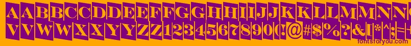 SerifertitulcmdnRegular Font – Purple Fonts on Orange Background