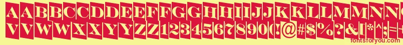 SerifertitulcmdnRegular Font – Red Fonts on Yellow Background