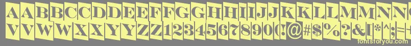 SerifertitulcmdnRegular Font – Yellow Fonts on Gray Background