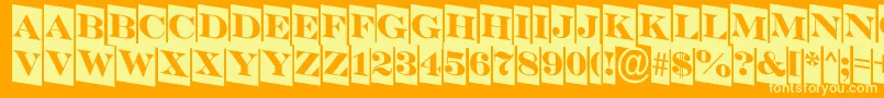 SerifertitulcmdnRegular Font – Yellow Fonts on Orange Background