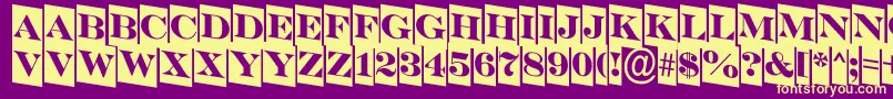 SerifertitulcmdnRegular Font – Yellow Fonts on Purple Background