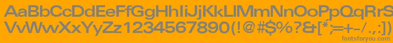 フォントUniversalexbdbNormal – オレンジの背景に灰色の文字