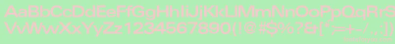 UniversalexbdbNormal Font – Pink Fonts on Green Background