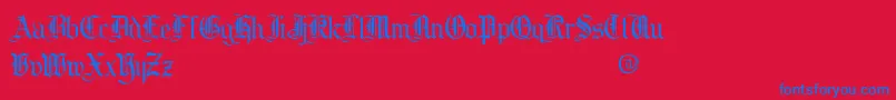 CollinsOeDemo Font – Blue Fonts on Red Background