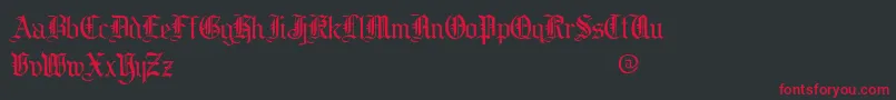 CollinsOeDemo Font – Red Fonts on Black Background