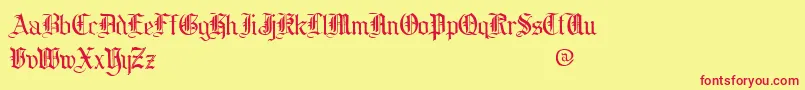 CollinsOeDemo Font – Red Fonts on Yellow Background