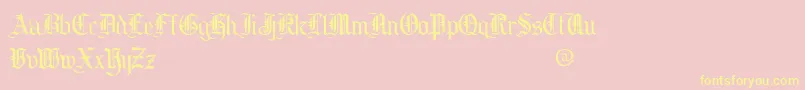 CollinsOeDemo Font – Yellow Fonts on Pink Background