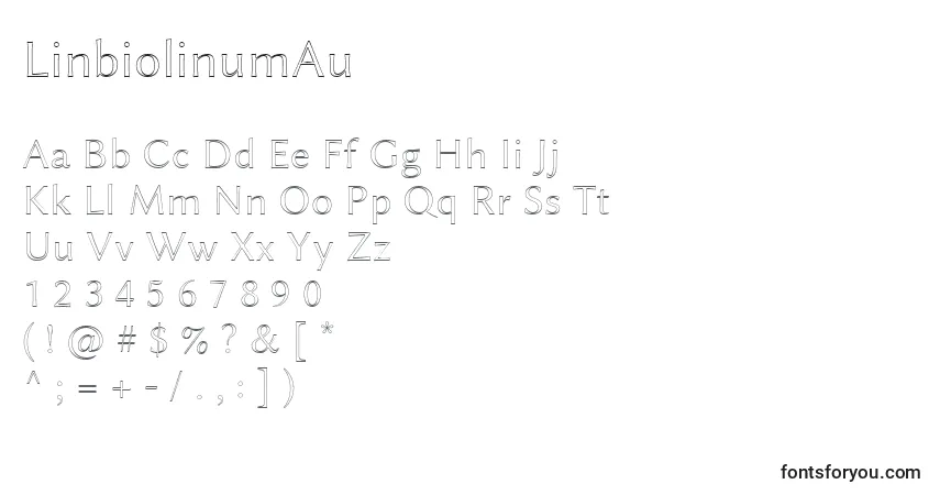 Fuente LinbiolinumAu - alfabeto, números, caracteres especiales
