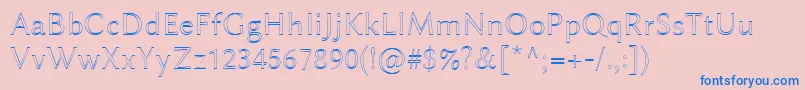 LinbiolinumAu Font – Blue Fonts on Pink Background