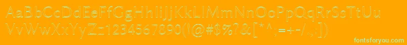 LinbiolinumAu Font – Green Fonts on Orange Background