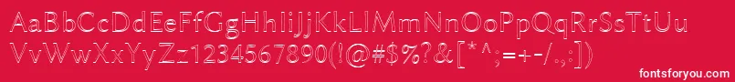 LinbiolinumAu Font – White Fonts on Red Background