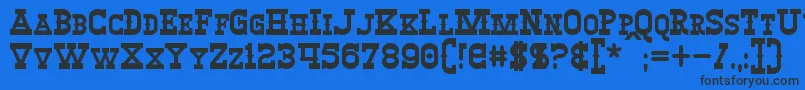 WinslettBold Font – Black Fonts on Blue Background