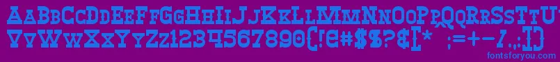 WinslettBold Font – Blue Fonts on Purple Background