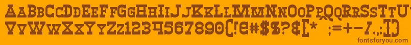 WinslettBold Font – Brown Fonts on Orange Background