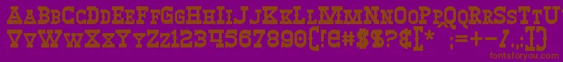 WinslettBold-fontti – ruskeat fontit violetilla taustalla